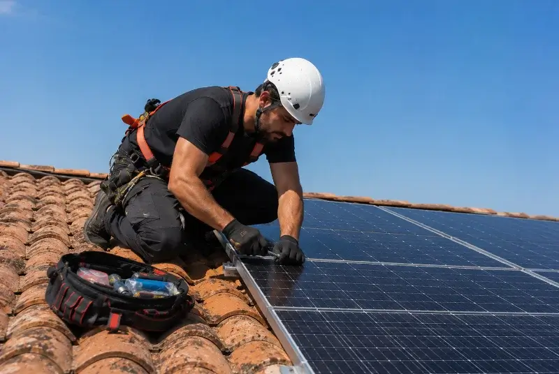 Maintenance et monitoring de panneaux solaires à Misson